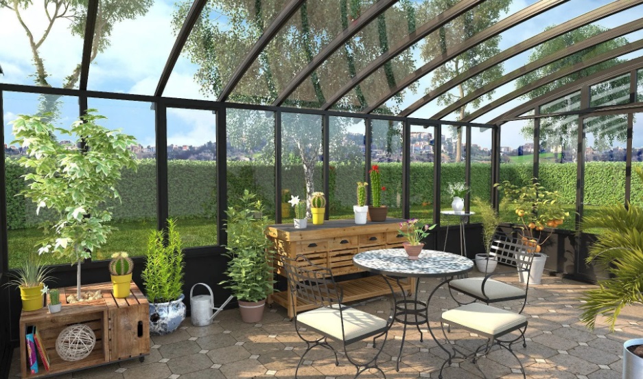 Plantes dans une véranda