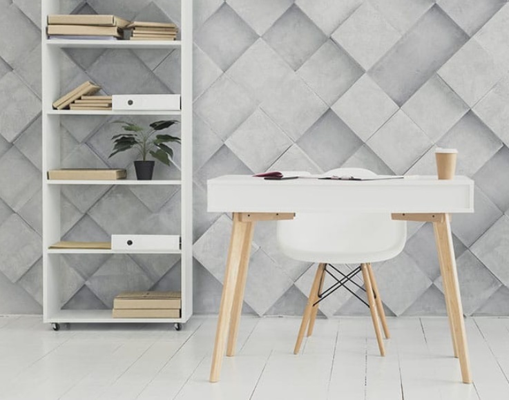 Bureau blanc et bois