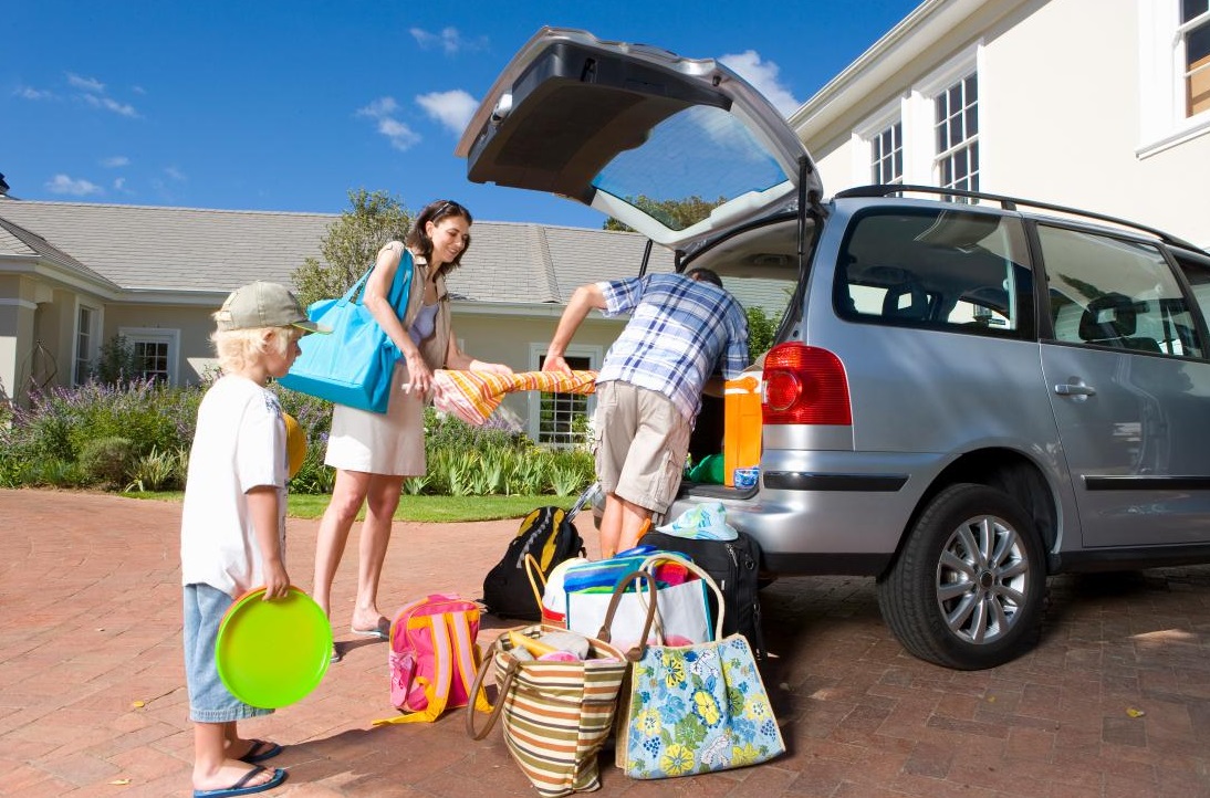 Départ en vacances familiales