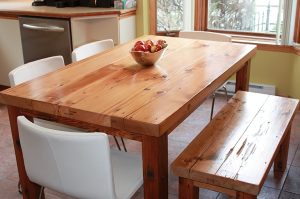 surcyclage table salon