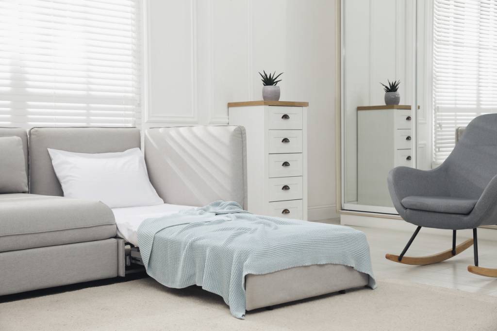 canapé convertible gîte couchages