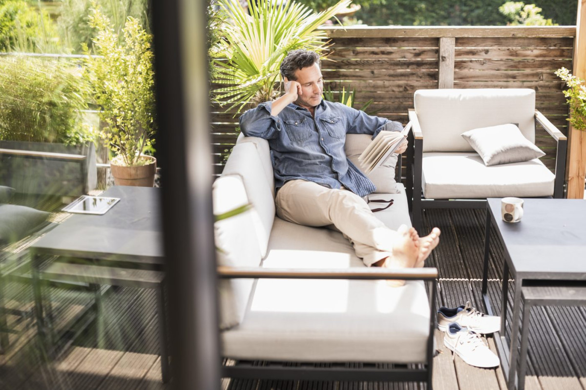 Coin lecture terrasse cosy