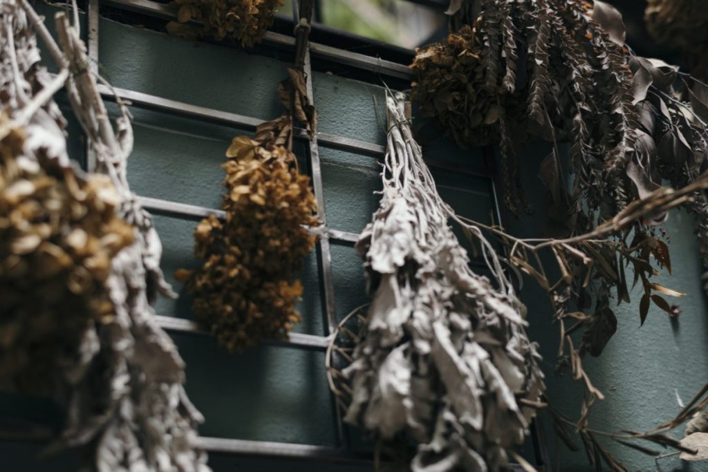 Fleurs qui sèchent bouquet