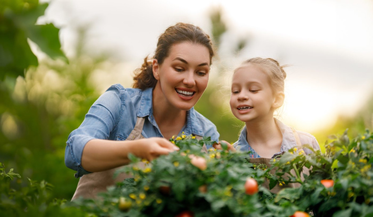 Partage moments famille été jardin