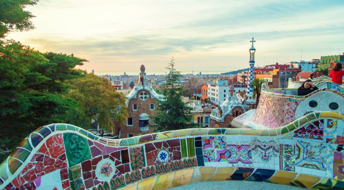 Parc Guel par Gaudi à Barcelona