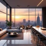 découvrez la définition d'un penthouse appartement, symbole de luxe, avec ses caractéristiques clés telles que l'emplacement en dernier étage, de grandes terrasses, une vue panoramique et des finitions haut de gamme.