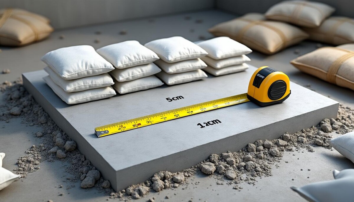 découvrez combien de sacs de béton tout prêt sont nécessaires pour couvrir 1 m² selon l'épaisseur souhaitée. guide pratique pour un dosage précis et efficace.
