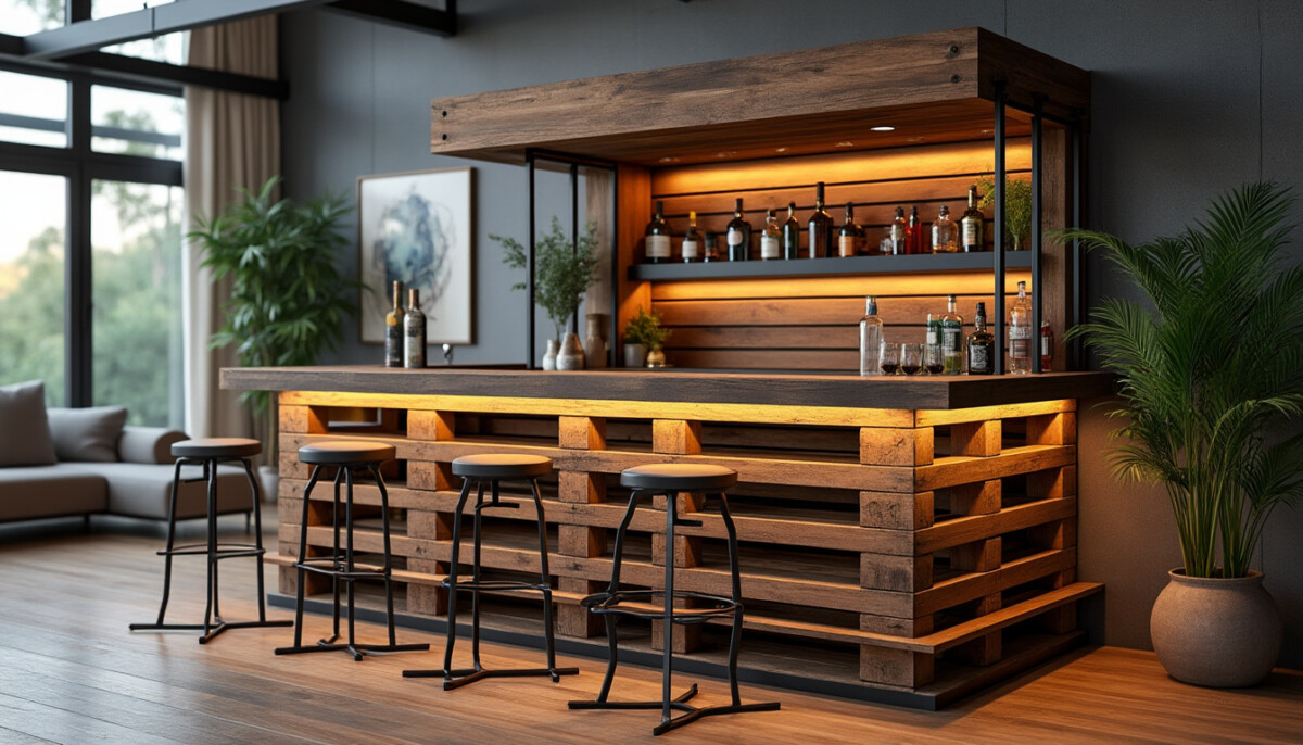 découvrez nos idées et conseils pour créer un bar en palette unique et tendance, un meuble diy original qui apportera charme et convivialité à votre intérieur.